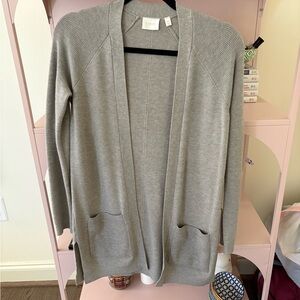 Cyrus Women's Light Gray Open Cardigan XS